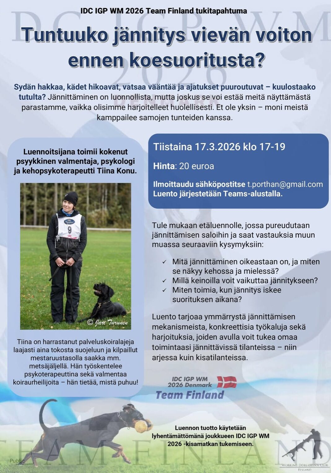 Tukitapahtuma jännitys